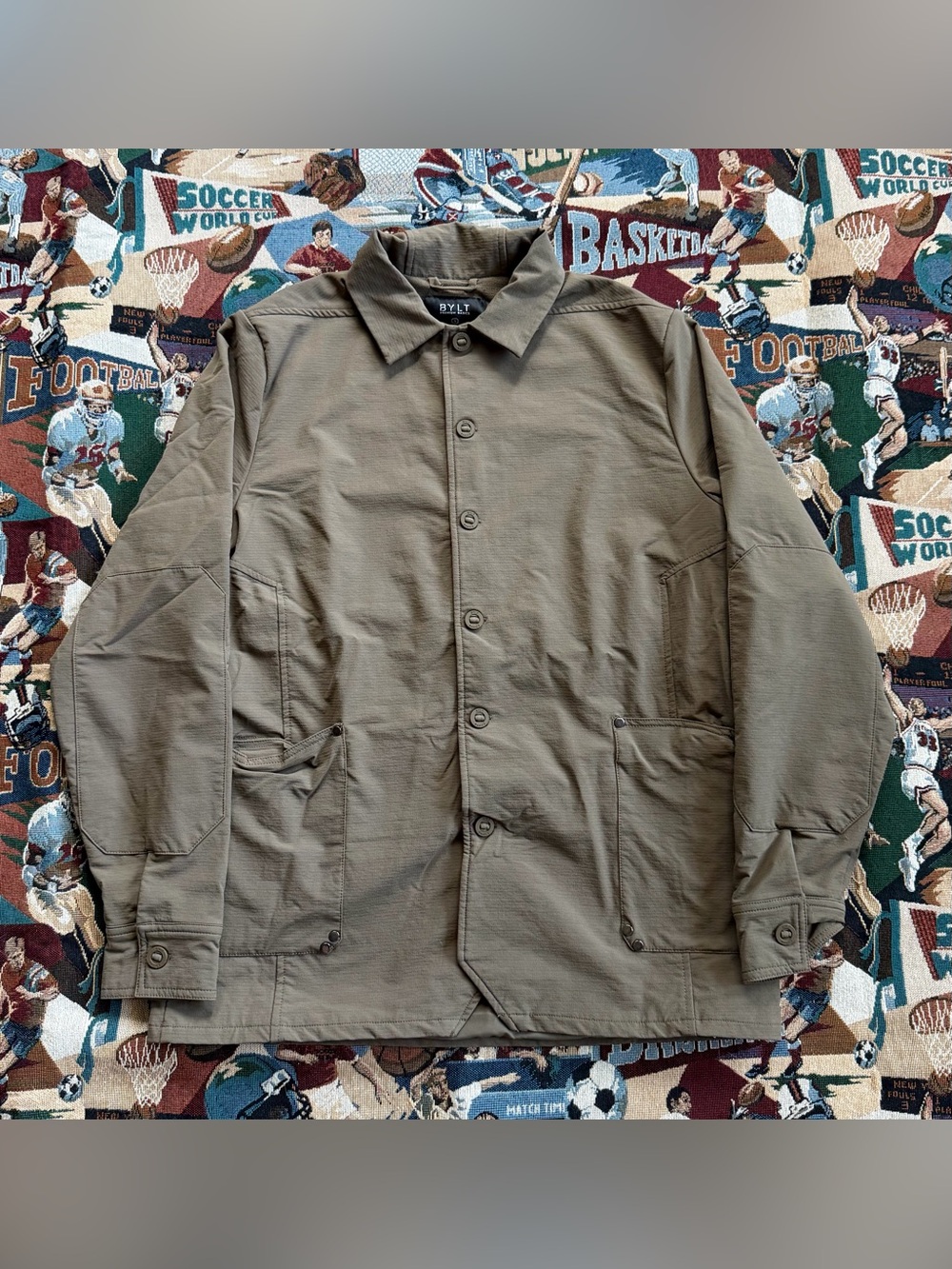 BYLT Men’s Ripstop Technical Chore Jacket In Dark Taupe